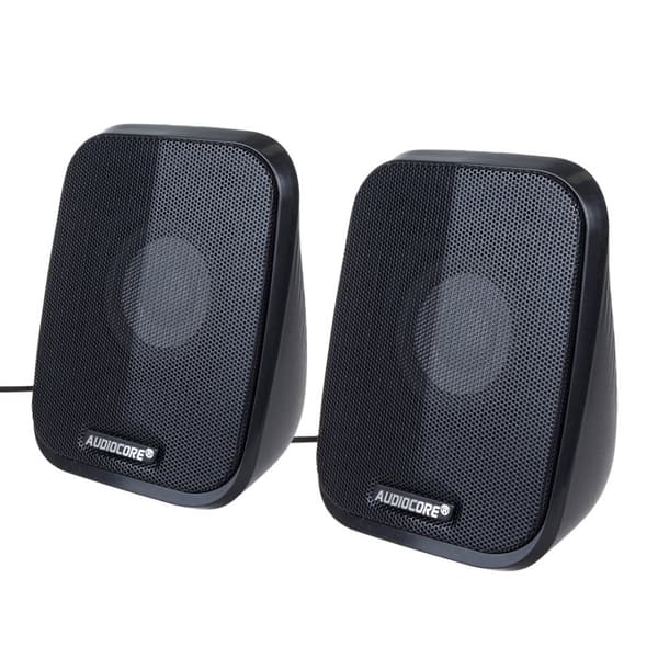 Audiocore AC835 2.0 stereohøjttalere med LED-baggrundsbelysning til pc bærbar smartphone