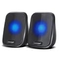 Miniatyrbillede 1 af 5: Audiocore AC835 2.0 stereohøjttalere med LED-baggrundsbelysning til pc bærbar smartphone