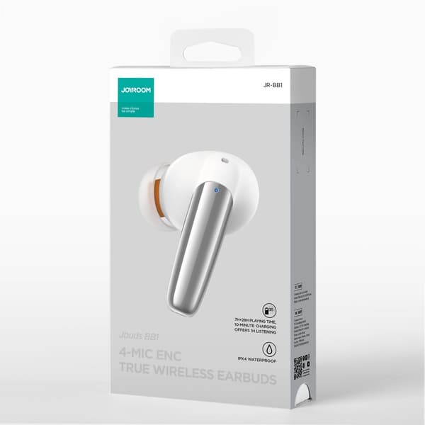 ENC Jbuds Series USB-C trådlösa in-ear-hörlurar, vita