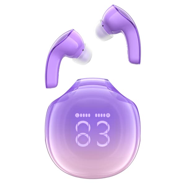 T9 Bluetooth 5.3 in-ear USB-C trådløse hovedtelefoner, lilla