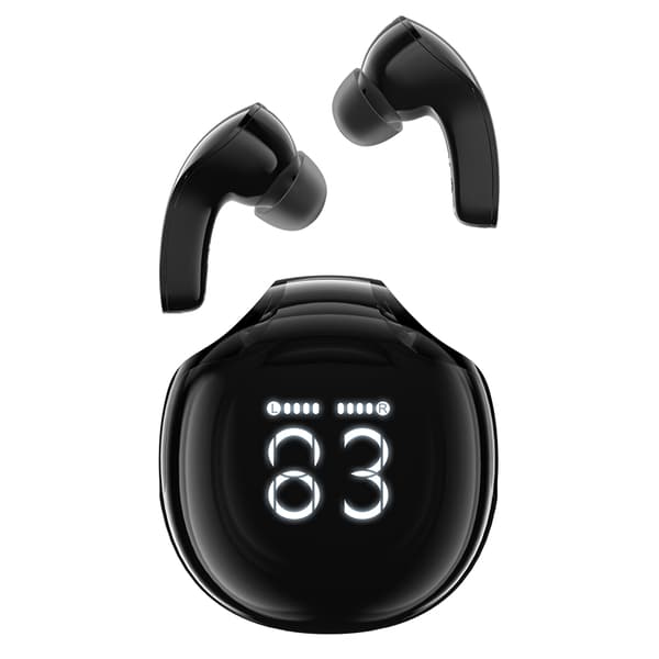 T9 Bluetooth 5.3 in-ear USB-C trådlösa hörlurar, svarta