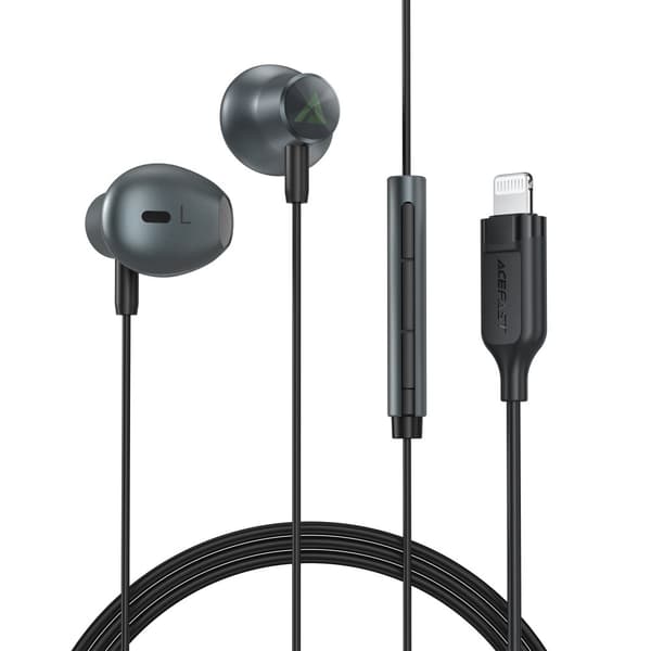 In-ear kuulokkeet iPhone iPadille Lightning-liittimellä 1,2 m, musta