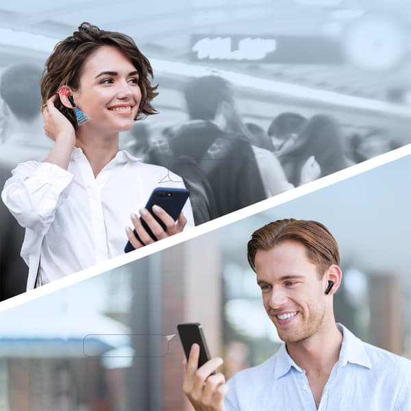 TWS trådløse hovedtelefoner ENC vandtætte IPX4 Bluetooth 5.3 sort