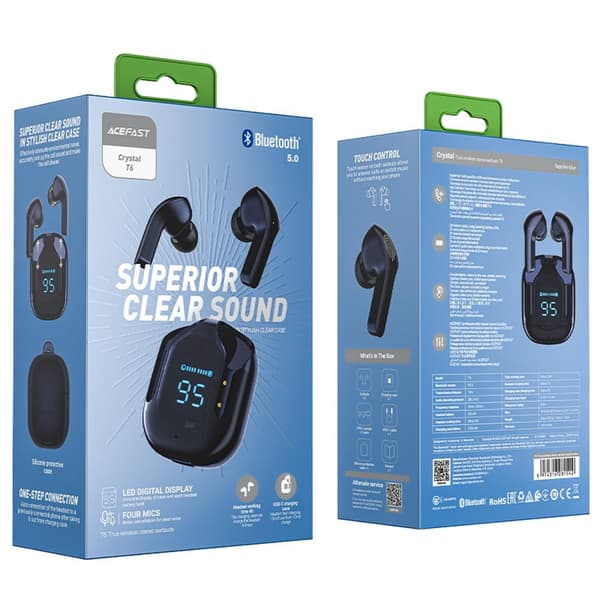 In-ear TWS Bluetooth trådlösa hörlurar, blå
