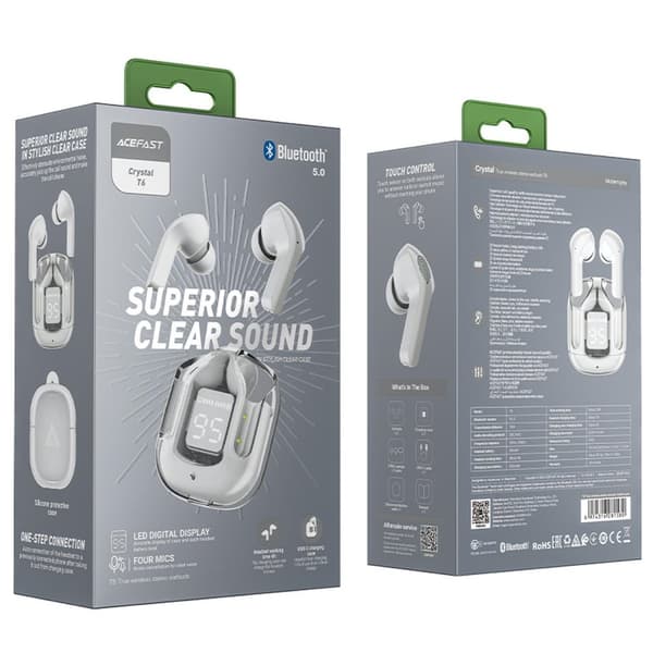 In-ear TWS langattomat Bluetooth-kuulokkeet, harmaa