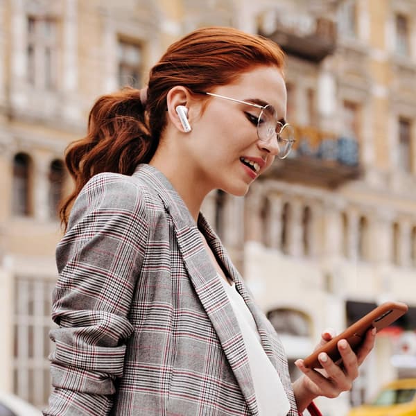 TWS ANC WS106 HiTune T3 trådløse Bluetooth hovedtelefoner, hvide
