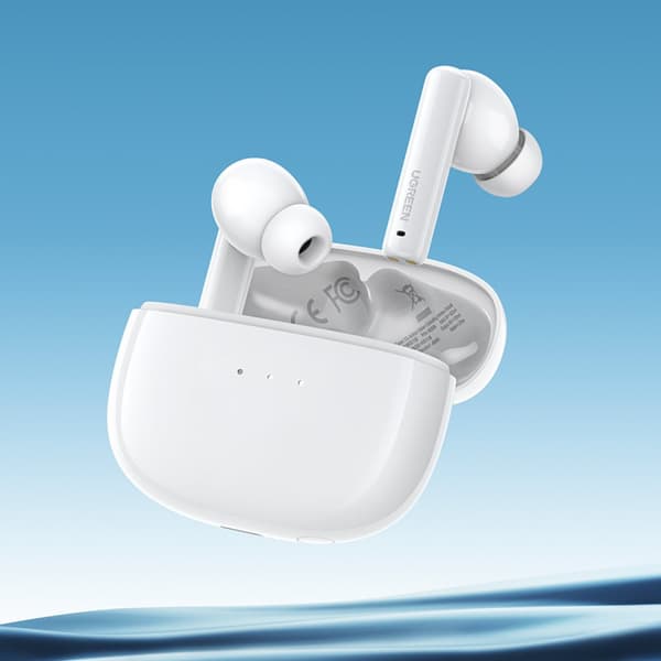 TWS ANC WS106 HiTune T3 trådløse Bluetooth hovedtelefoner, hvide