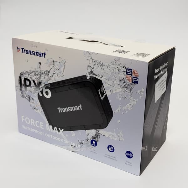 2in1 trådlös Bluetooth-högtalare Force Max 80W med Powerbank-funktion, svart