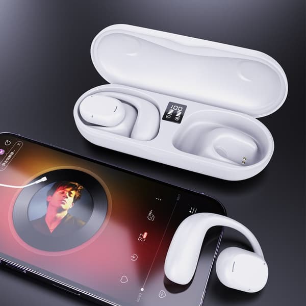 Langattomat Bluetooth-kuulokkeet, valkoinen