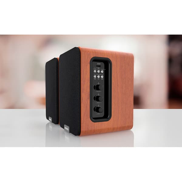 Aiwa ASP-A200 aktiv högtalarpar, brun
