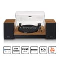 Miniatyrbild 3 av 4: Lenco LS-310WD - Skivspelare med Bluetooth® och två externa högtalare, trä