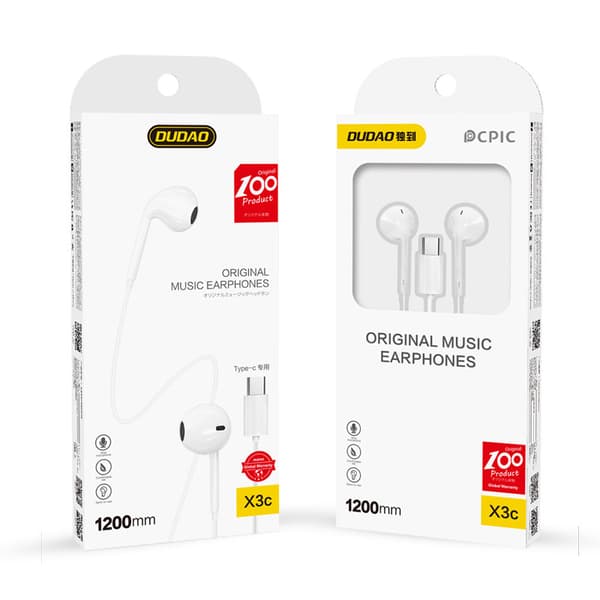 X3C in-ear-hörlurar med USB-C-kontakt, vit
