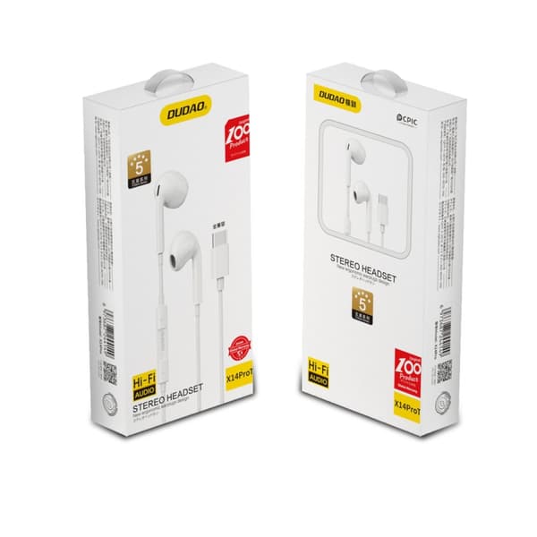 X14PROT in-ear kuulokkeet USB-C-liitännällä, valkoinen