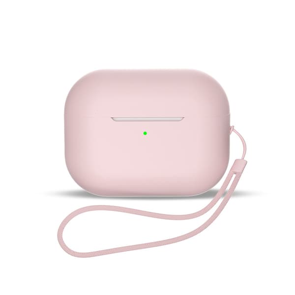 Silikonetui til AirPods 3 hovedtelefoner + håndledsrem, pink