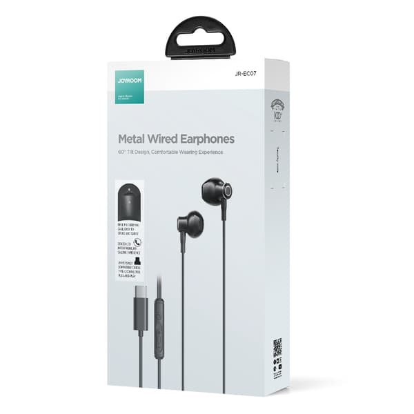 Kuulokkeet, in-ear kuulokkeet, USB-C, 1,2 m kaapeli, musta