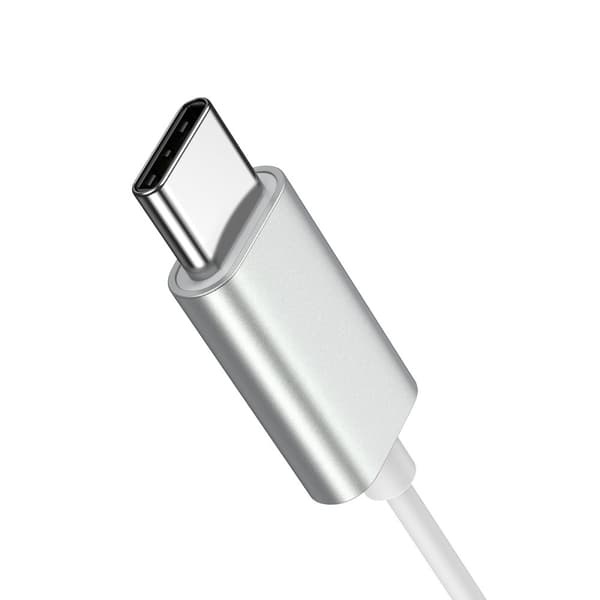 JR-EC06 USB-C in-ear kuulokkeet hopeanväriset kuulokkeet