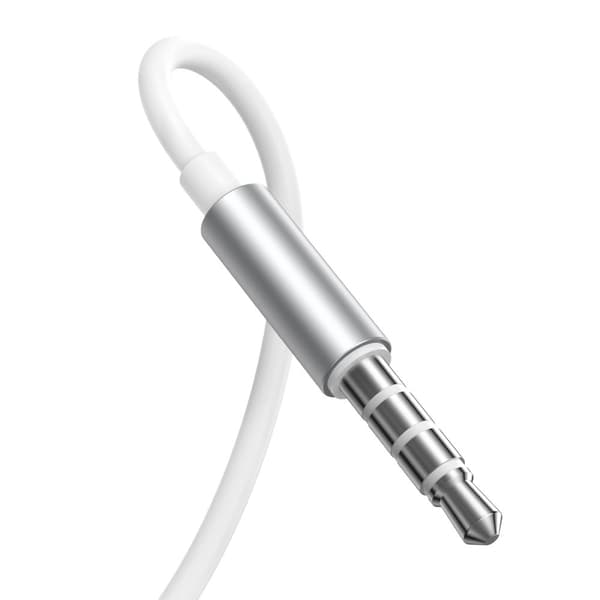 Langallisen sarjan miniJack 3,5 mm 1,2 m hopeakuulokkeet