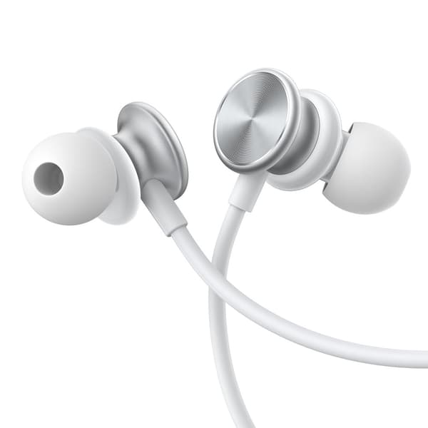 Langallisen sarjan miniJack 3,5 mm 1,2 m hopeakuulokkeet