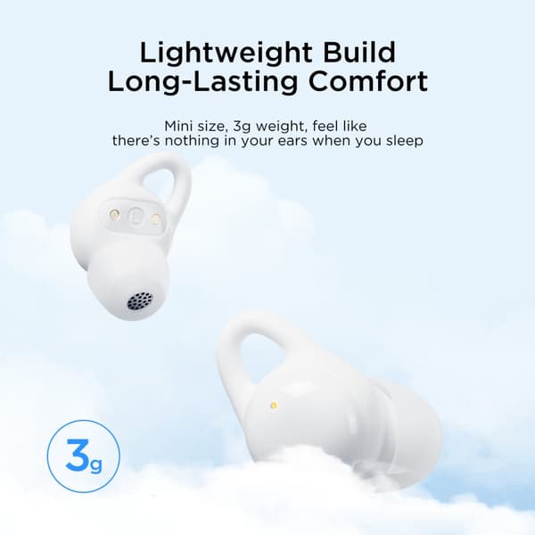 TWS Cozydots Series trådlösa hörlurar med aktiv brusreducering Bluetooth 5.3 vit