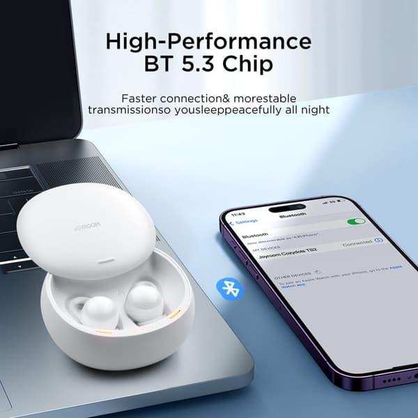 TWS Cozydots Series trådlösa hörlurar med aktiv brusreducering Bluetooth 5.3 vit