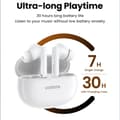 Miniatyrbillede 6 af 6: HiTune T6 trådløse hovedtelefoner med ANC funktion + USB-A - USB-C kabel, hvid