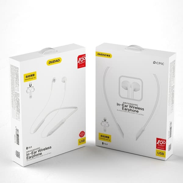 Magnetic Suction langattomat Bluetooth in-ear -kuulokkeet, valkoinen