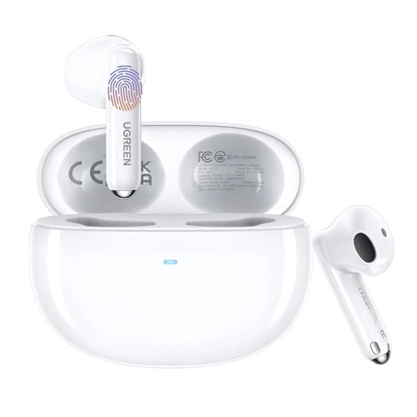HiTune H5 TWS trådlösa Bluetooth-hörlurar: 5.3 USB-C vit