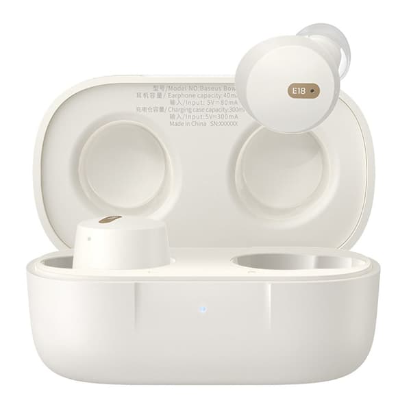 Bowie E18 TWS ENC IPX4 USB-C trådlösa hörlurar, vita
