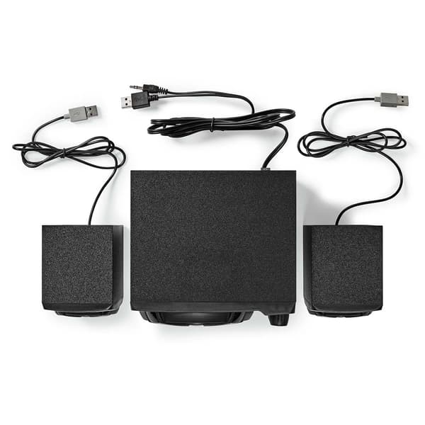Spillhøyttalere med subwoofer og RGB-belysning