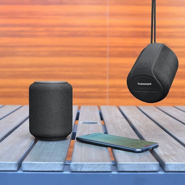 Tronsmart T6 Bluetooth-højttaler 15W med dyb bas og IPX6-vandtæthed - Sort