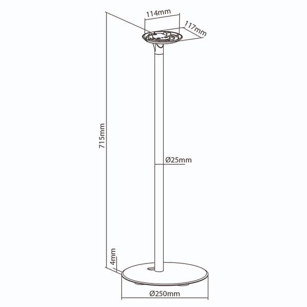 Nedis gulvstativ for Sonos Era 100 - svart
