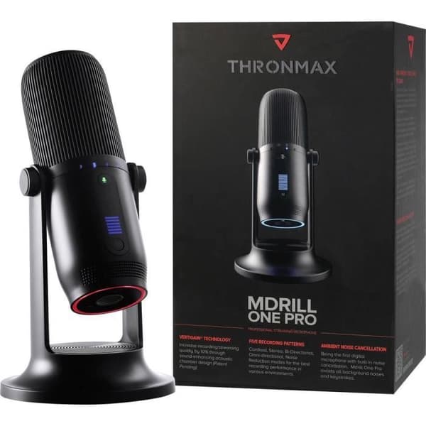 Thronmax M2P-B USB studiomikrofon Golvstativ Överföringstyp: trådbundet Stativ, med kabel 1 st.
