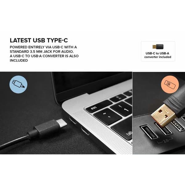 USB 2.0-högtalare - Creative - Pebble V2 - Minimalistisk design - USB-C-anslutning - 8 W RMS