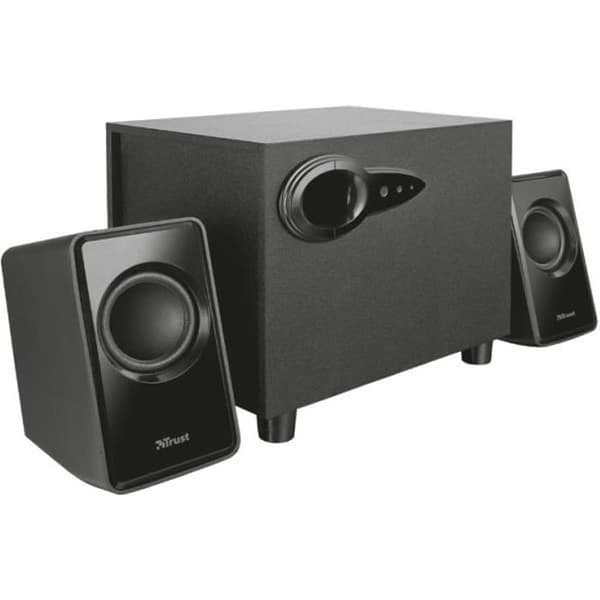 Trust Avora 2.1 PC-högtalare, träsubwoofer, 18W (9W RMS), USB, 3,5 mm-uttag, kompakt högtalarsystem, högtalare