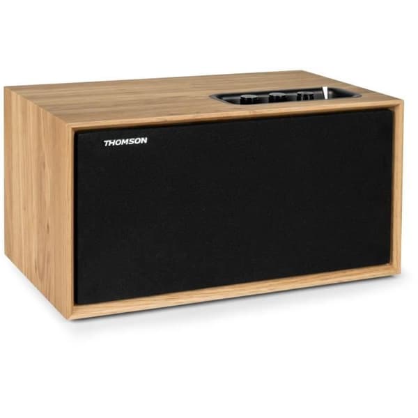 Trähögtalare - THOMSON - WS502 - Bluetooth 5.0, 100W, RCA, USB, AUX-IN