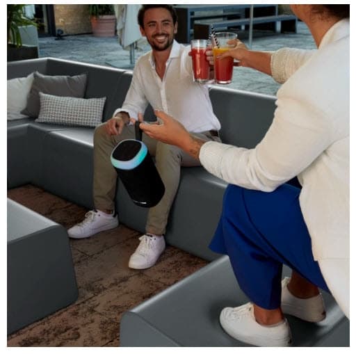Hama Bluetooth&reg; Speaker Glow Pro Vandtæt IPX4 5 lystilstande 30W Sort