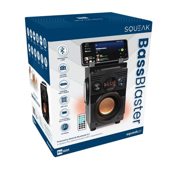 SQUEAK HØJTTALER BASSBLASTER BLUETOOTH 5.1 SQ1001