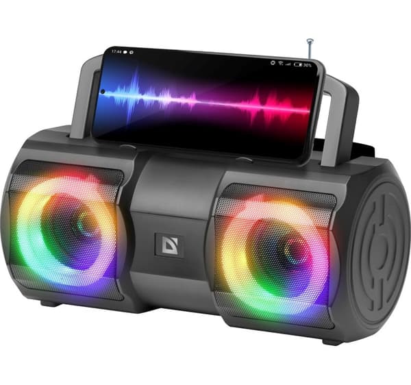 HÖGTALARE DEFENDER BEATBOX 20 BLUETOOTH 20W LJUS/BT/MIK/FM/USB/TF