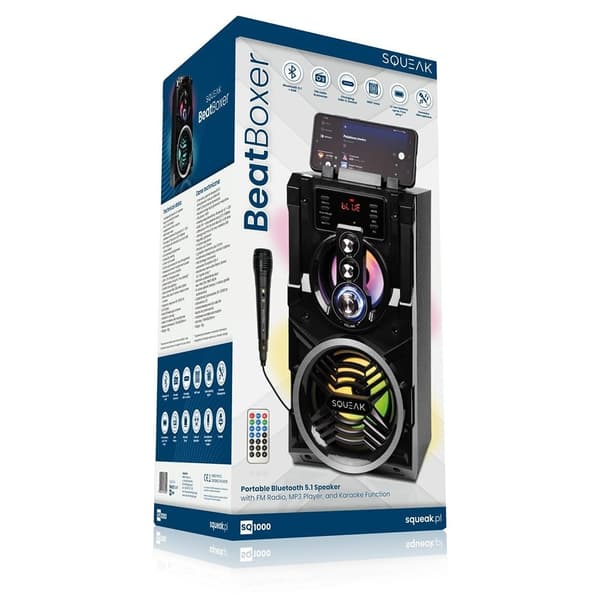 BeatBoxer Bluetooth 5.1 HØJTTALER - BLUETOOTH HØJTTALER MED KARAOKE
