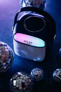Miniatyrbild 5 av 9: Adler AD 1199 svart karaokehögtalare med mikrofon - SD/USB/AUX/Bluetooth