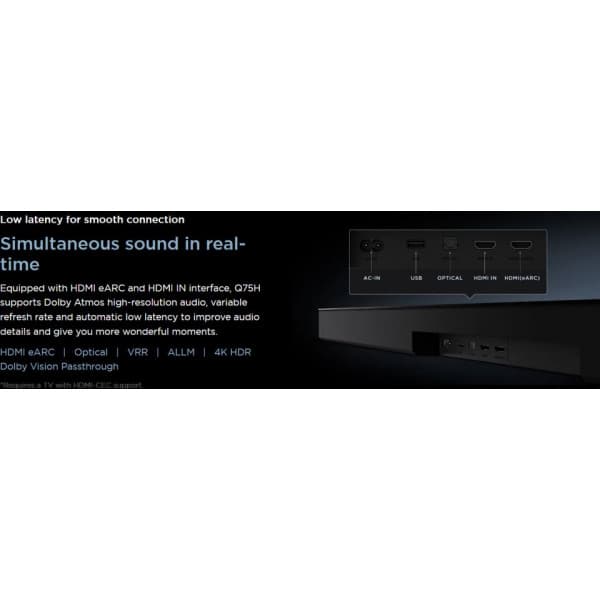 TCL Q75H 5.1.2 Dolby Atmos Soundbar-ljudsystem