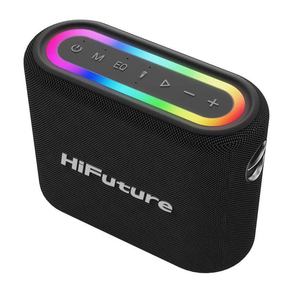 HiFuture Vocalist 200 Bluetooth-høyttaler + 2 mikrofoner (svart)