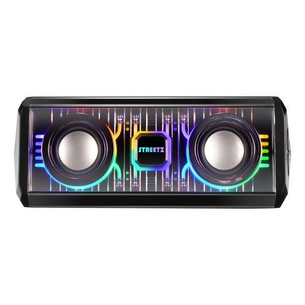 Streetz Trådløs højttaler 10W med LED-belysning - Transparent