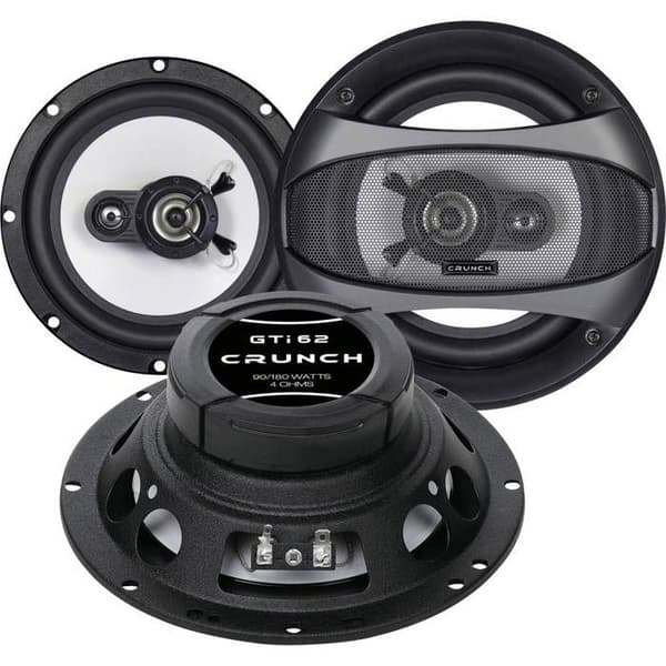 Crunch GTI-62 180 W 3-vägs triaxiell inbyggd högtalare Innehåll: 1 par(ar)