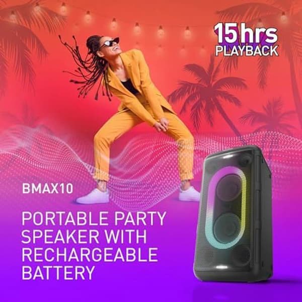 Bärbar Högtalare - PANASONIC - SC-BMAX10E-K - 150W - Bluetooth - Synkroniserade Ljus