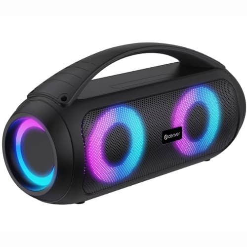 Högtalare Bluetooth 2x10W RMS Ljuseffekter Laddbart batteri BTG-616 Svart