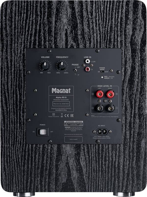 Magnat Alpha RS8 Aktiv subwoofer 80 W Sort