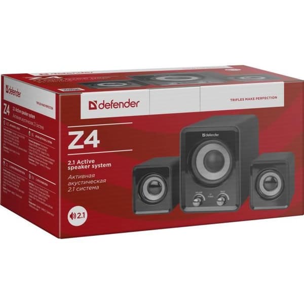 Aktiv högtalare - Defender - 2.0 - 16W - USB - Kabelansluten - Svart