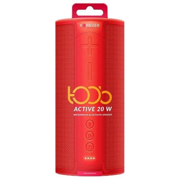 Bluetooth-högtalare - FOREVER - Toob Active 20 BS-900 - Vattentålig - Röd - Trådlös
