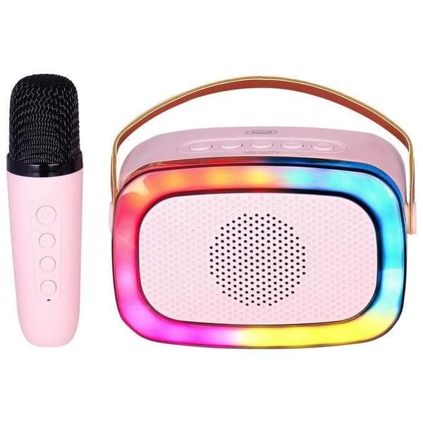 Bärbar Karaoke Högtalare - Trevi - XR 8A01 - Bluetooth - Uppladdningsbart Batteri - Rosa